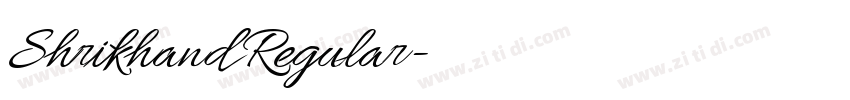 Shrikhand Regular字体转换 Shrikhand Regular字体转换